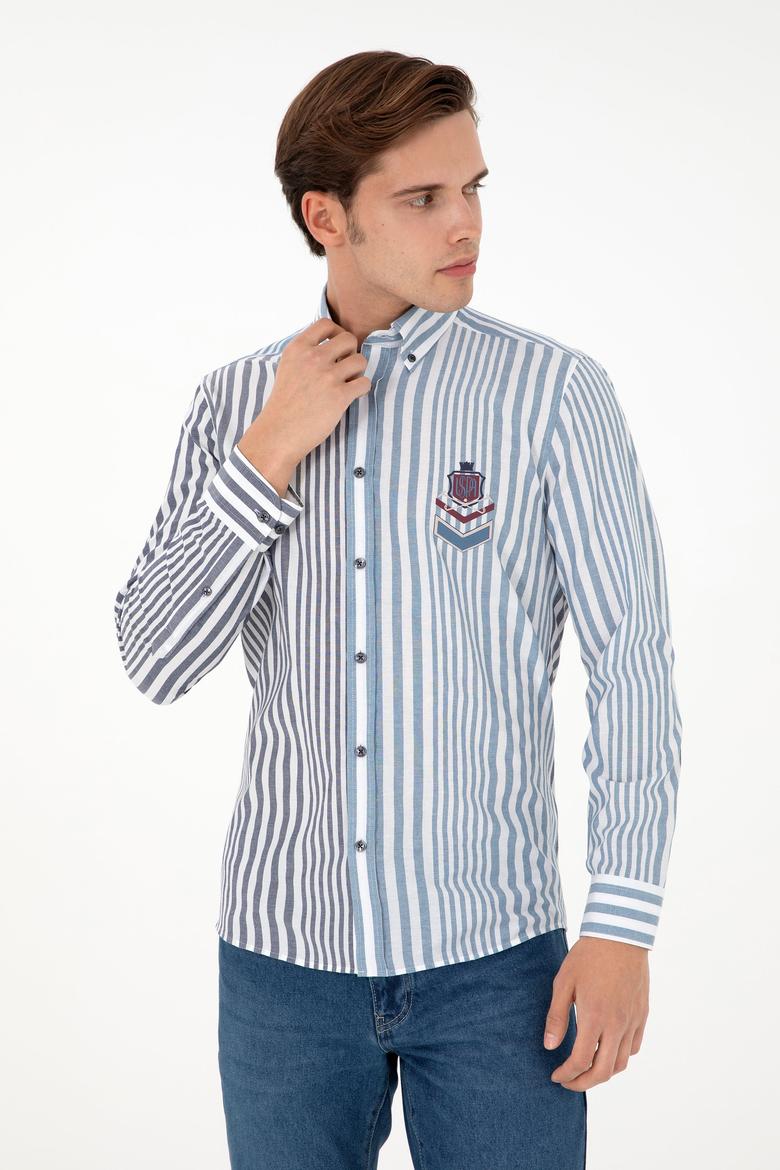 Erkek Lacivert Uzun Kollu Gömlek - 50297535008