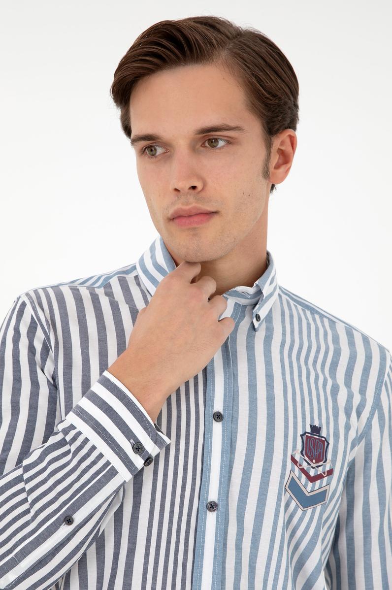 Erkek Lacivert Uzun Kollu Gömlek