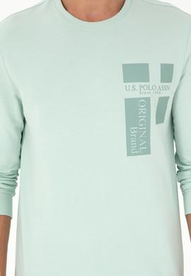 Erkek Su Yeşili Sweatshirt - 50293448056