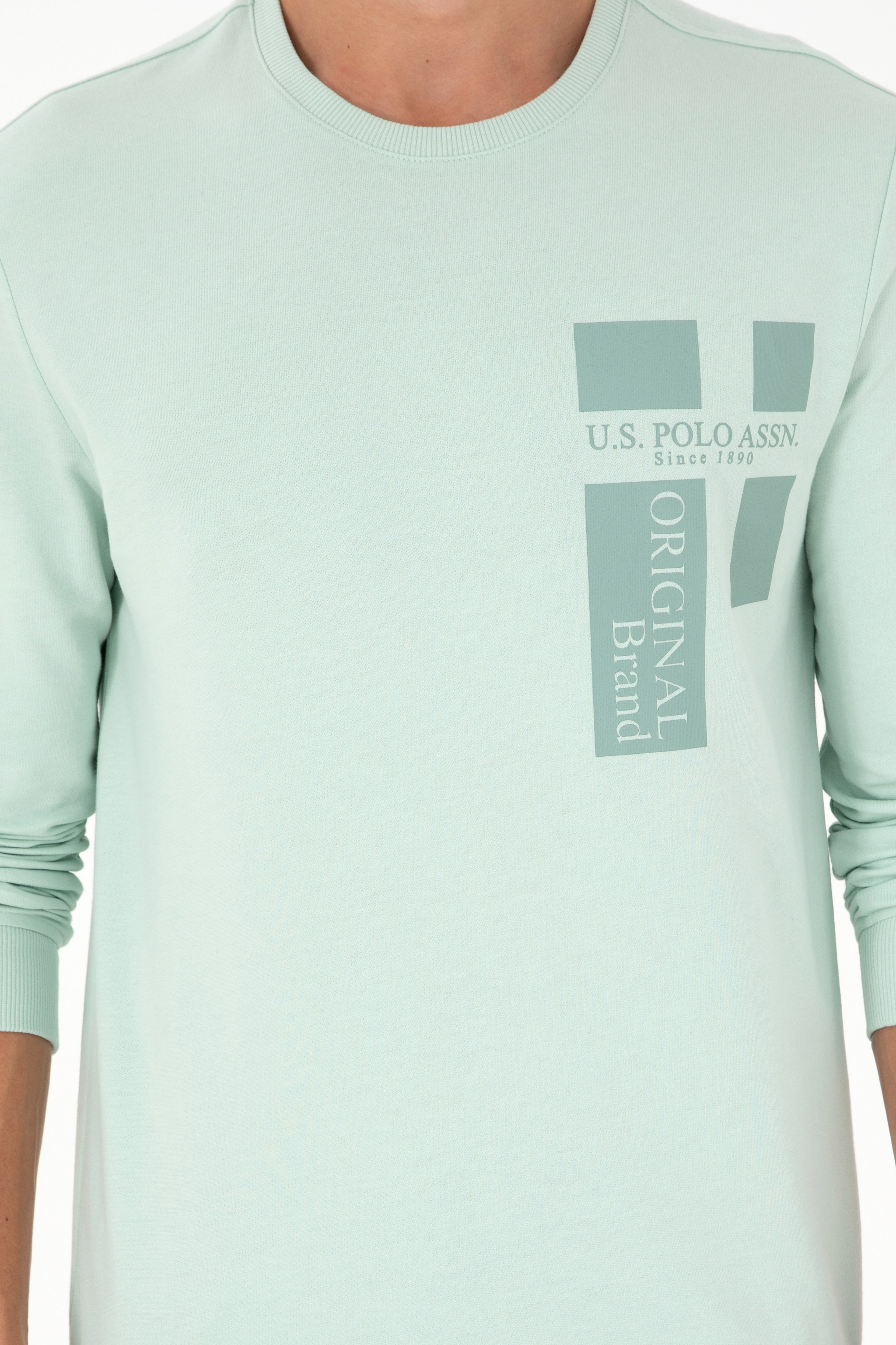 Erkek Su Yeşili Sweatshirt