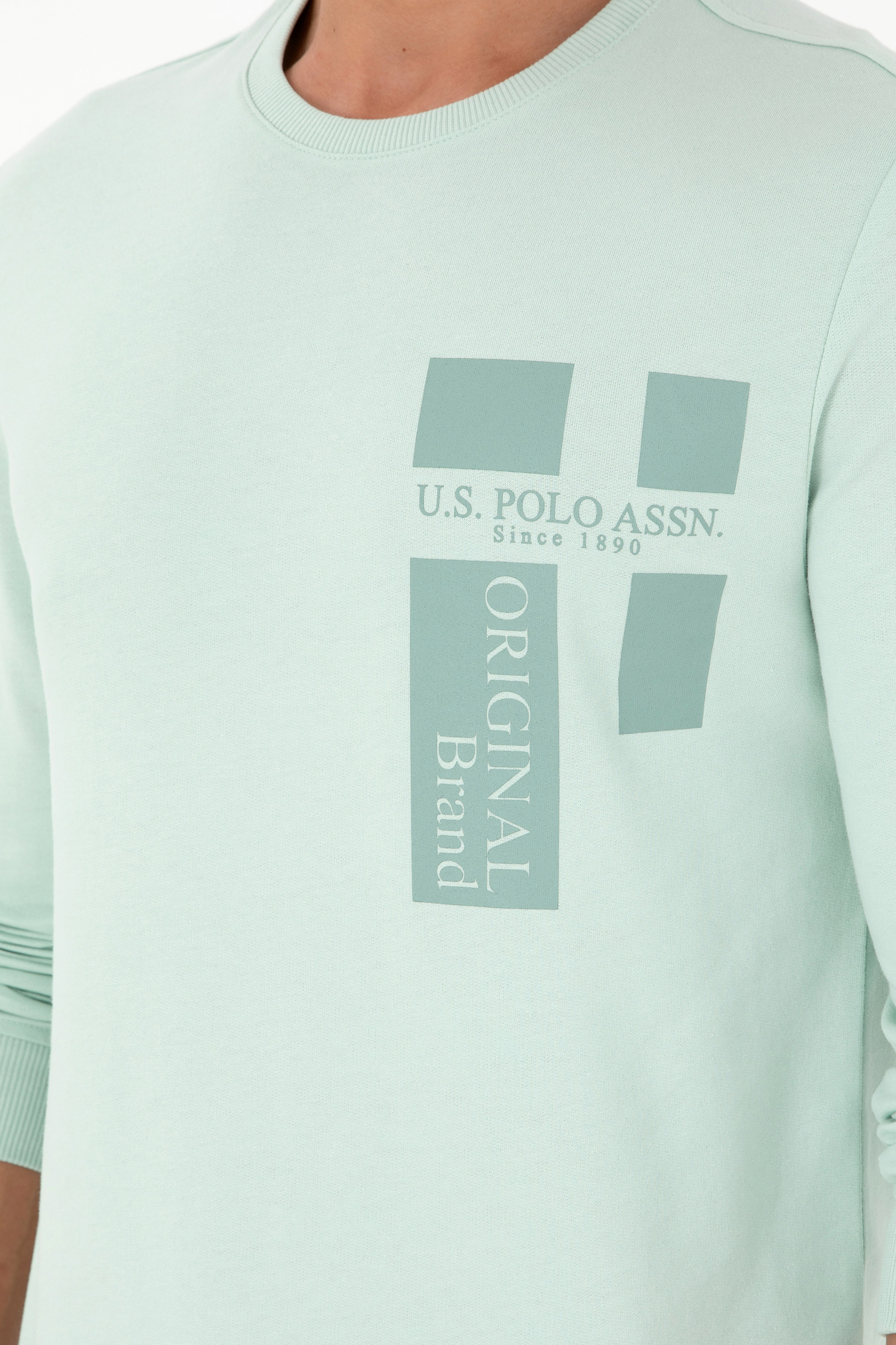 Erkek Su Yeşili Sweatshirt - Image 7