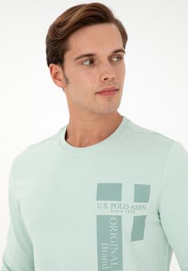 Erkek Su Yeşili Sweatshirt - 50293448056