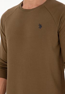 Erkek Haki Basic Sweatshirt - 50295159037