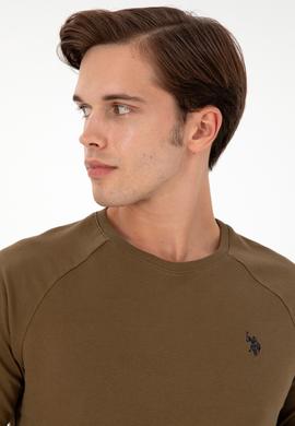 Erkek Haki Basic Sweatshirt - 50295159037