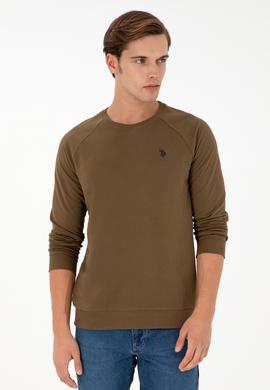 Erkek Haki Basic Sweatshirt - 50295159037