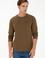 Erkek Haki Basic Sweatshirt