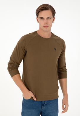 Erkek Haki Basic Sweatshirt - 50295159037