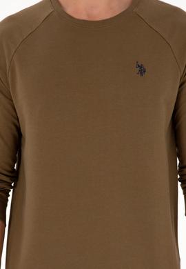 Erkek Haki Basic Sweatshirt - 50295159037