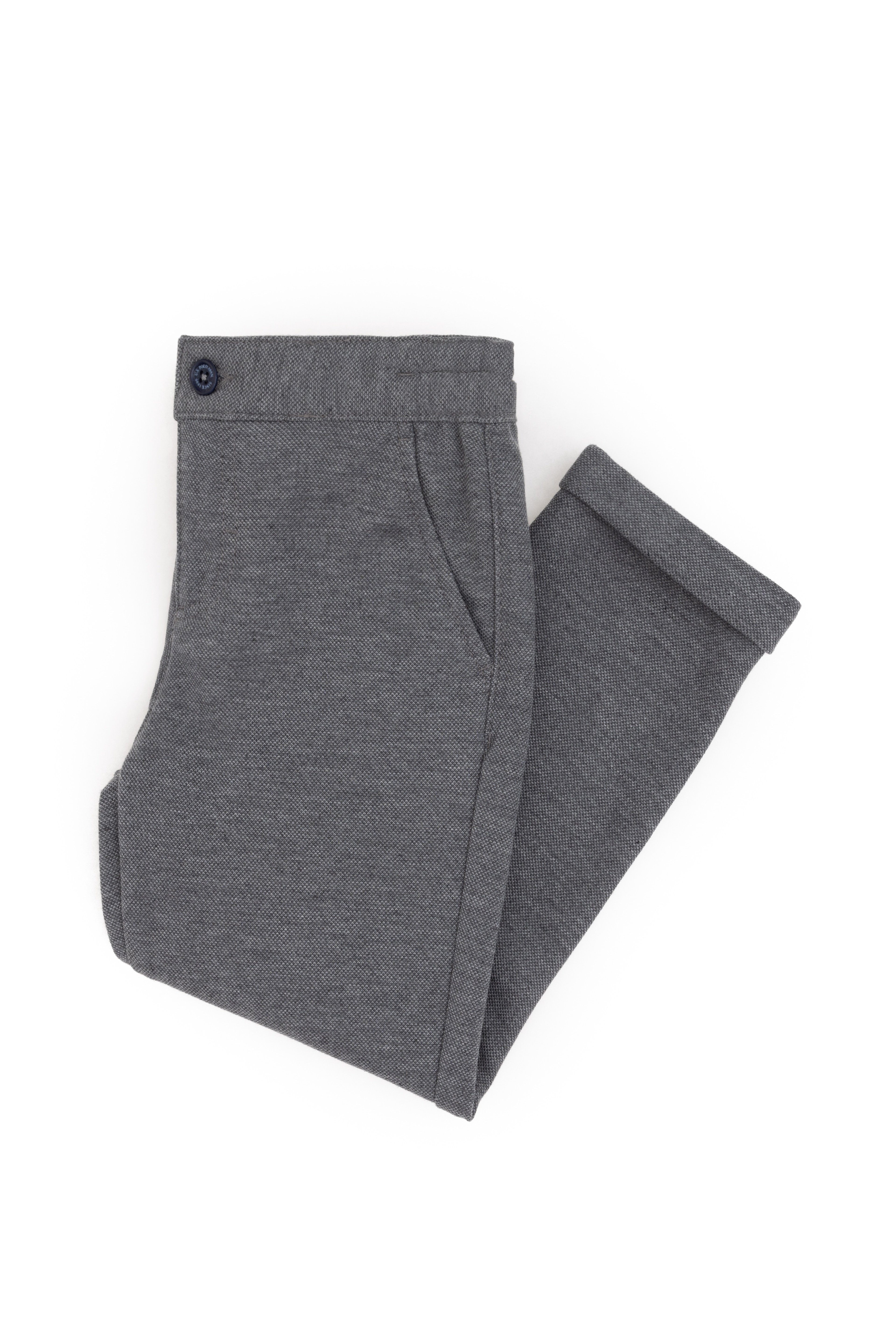 Erkek Çocuk Açık Gri Kanvas Pantolon - Image 3