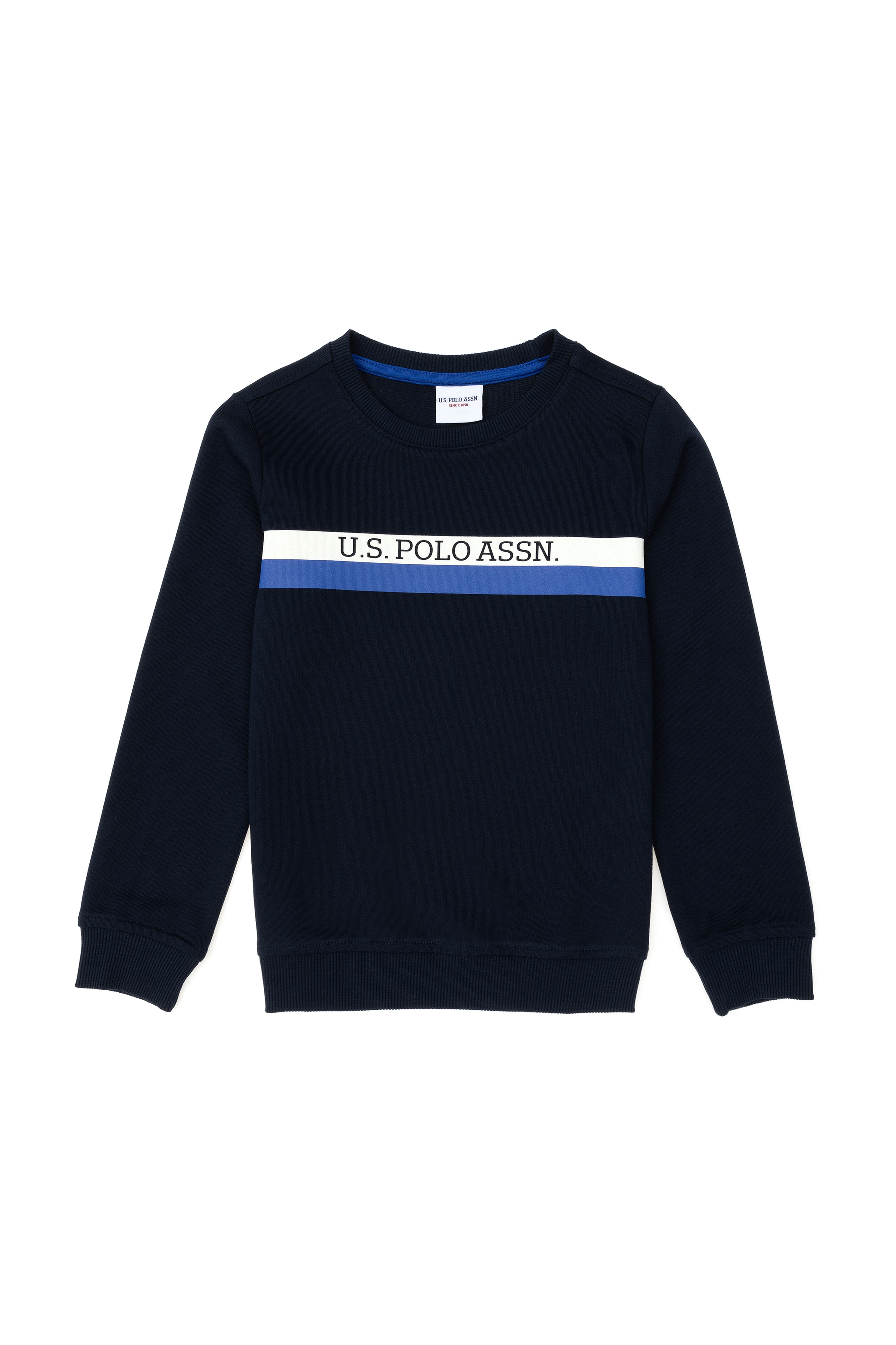 Erkek Çocuk Lacivert Bisiklet Yaka Sweatshirt - Image 1