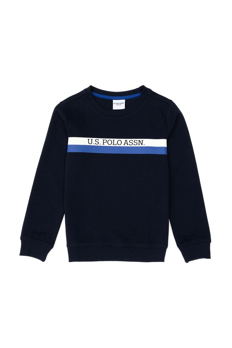 Erkek Çocuk Lacivert Bisiklet Yaka Sweatshirt