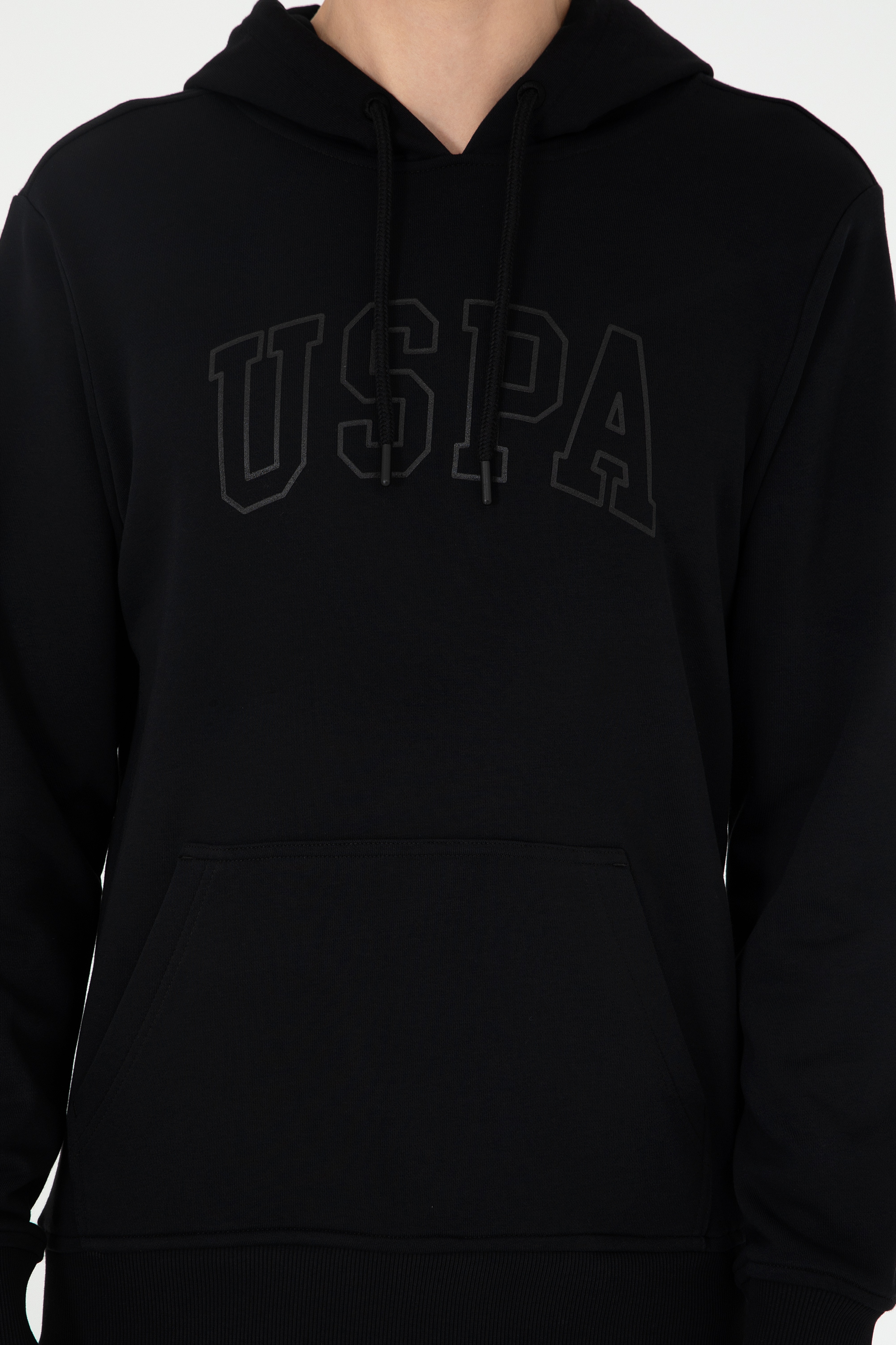 Erkek Siyah Basic Sweatshirt