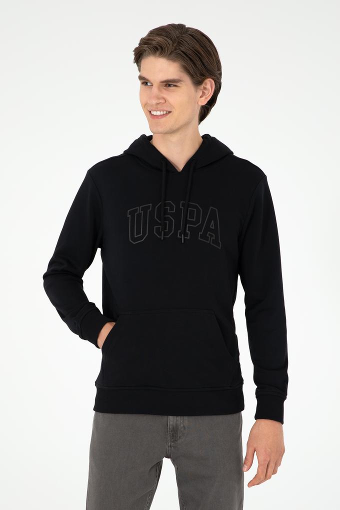 Erkek Siyah Basic Sweatshirt