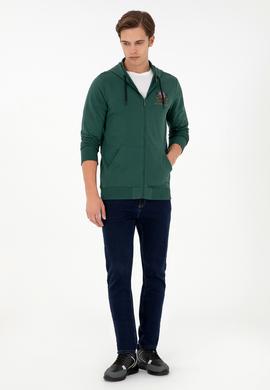 Erkek Koyu Yeşil Örme Hırka - 50293649081