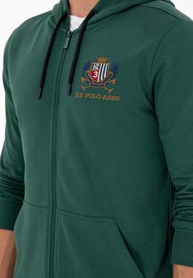 Erkek Koyu Yeşil Örme Hırka - 50293649081