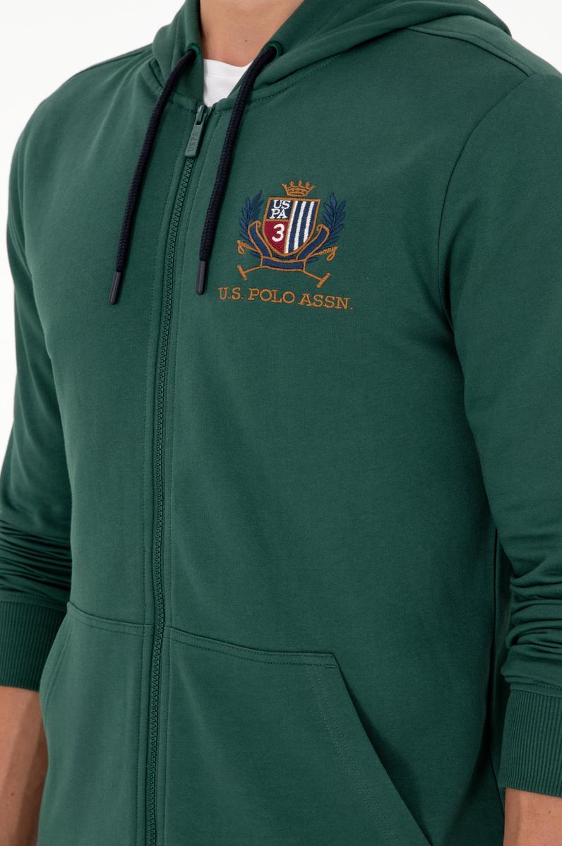 Erkek Koyu Yeşil Örme Hırka