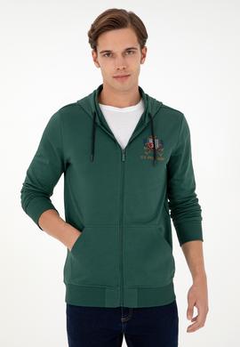 Erkek Koyu Yeşil Örme Hırka - 50293649081