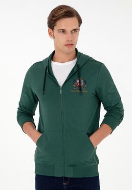 Erkek Koyu Yeşil Örme Hırka - 50293649081