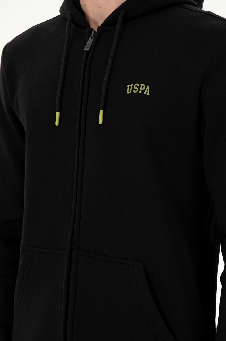 Erkek Siyah Şardonlu Örme Hırka