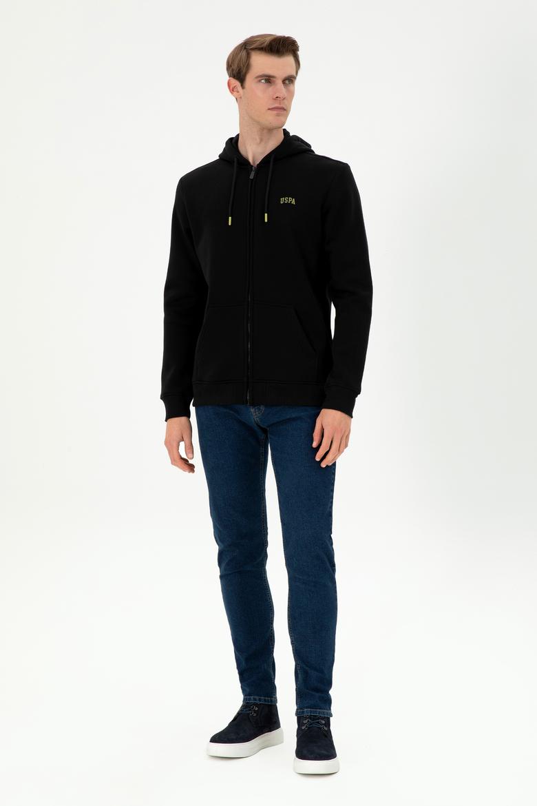 Erkek Siyah Şardonlu Örme Hırka - 50293146029