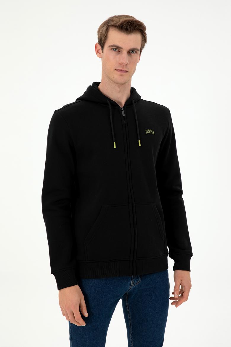 Erkek Siyah Şardonlu Örme Hırka - 50293146029