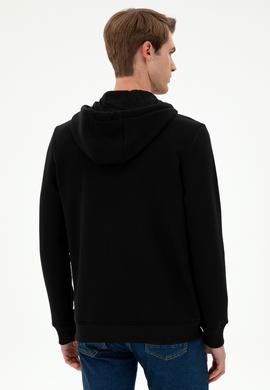 Erkek Siyah Şardonlu Örme Hırka - 50293146029