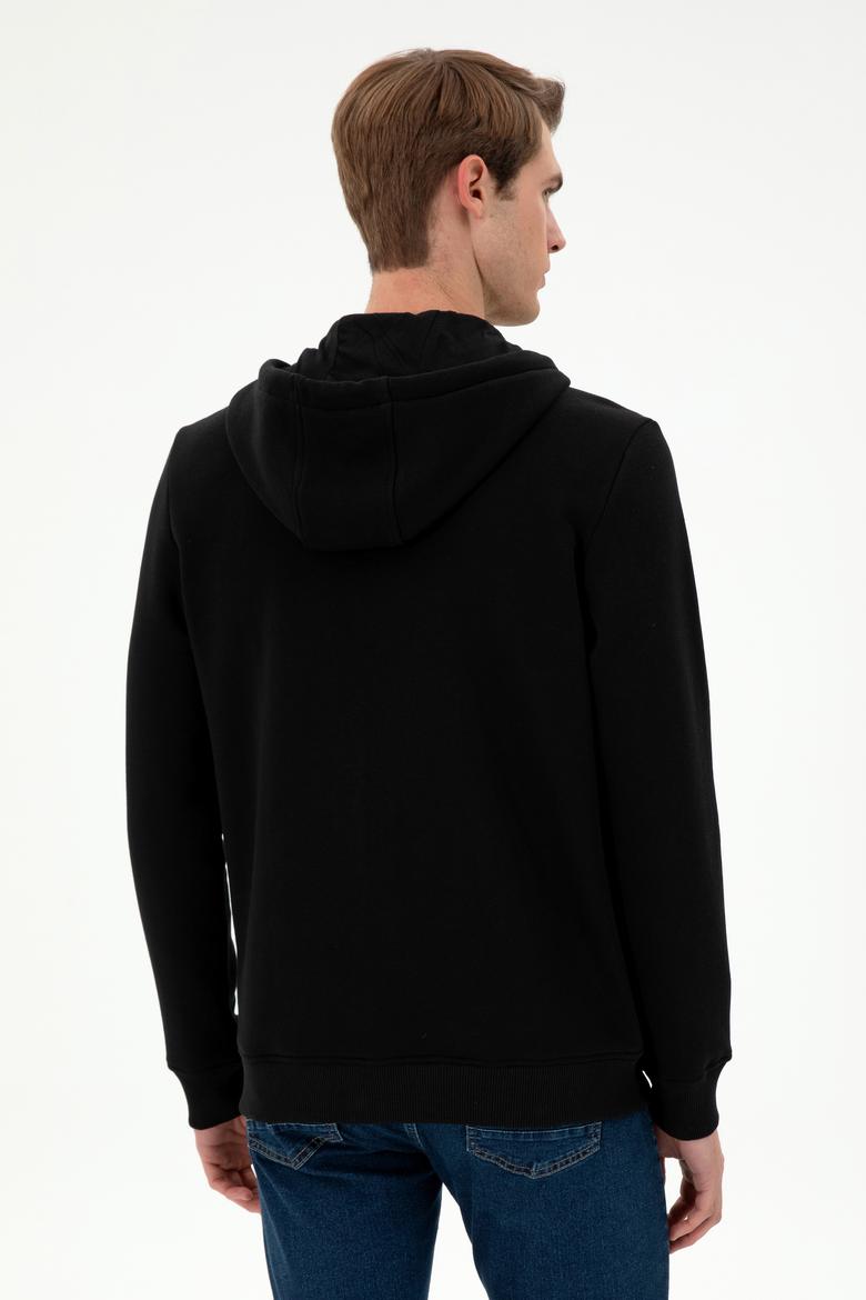 Erkek Siyah Şardonlu Örme Hırka - 50293146029