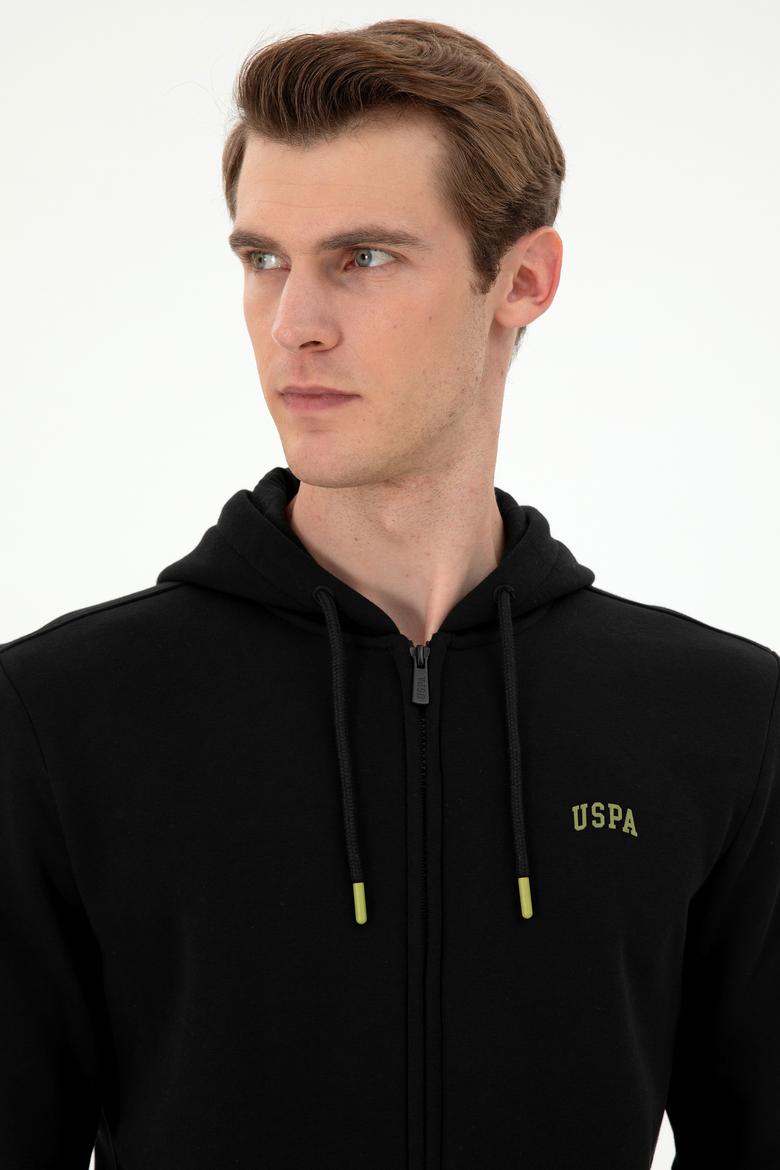 Erkek Siyah Şardonlu Örme Hırka - 50293146029