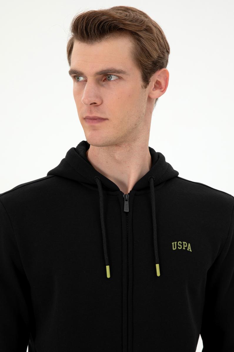 Erkek Siyah Şardonlu Örme Hırka