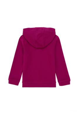 Kız Çocuk Fuşya Kapüşonlu Basic Sweatshirt - 50292507076