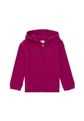 Kız Çocuk Fuşya Kapüşonlu Basic Sweatshirt - 50292507076