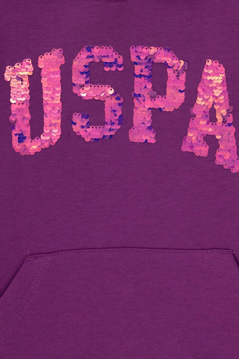 Kız Çocuk Menekşe Kapüşonlu Basic Sweatshirt - 50292512125