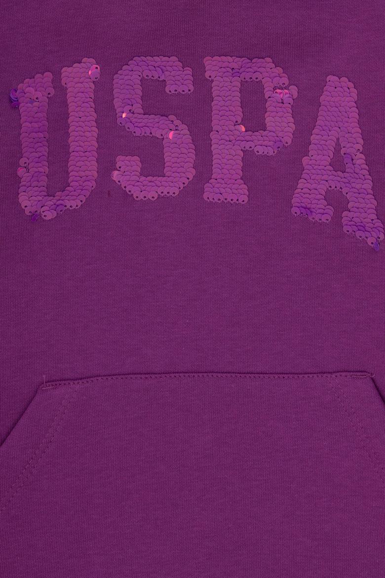 Kız Çocuk Menekşe Kapüşonlu Basic Sweatshirt - 50292512125