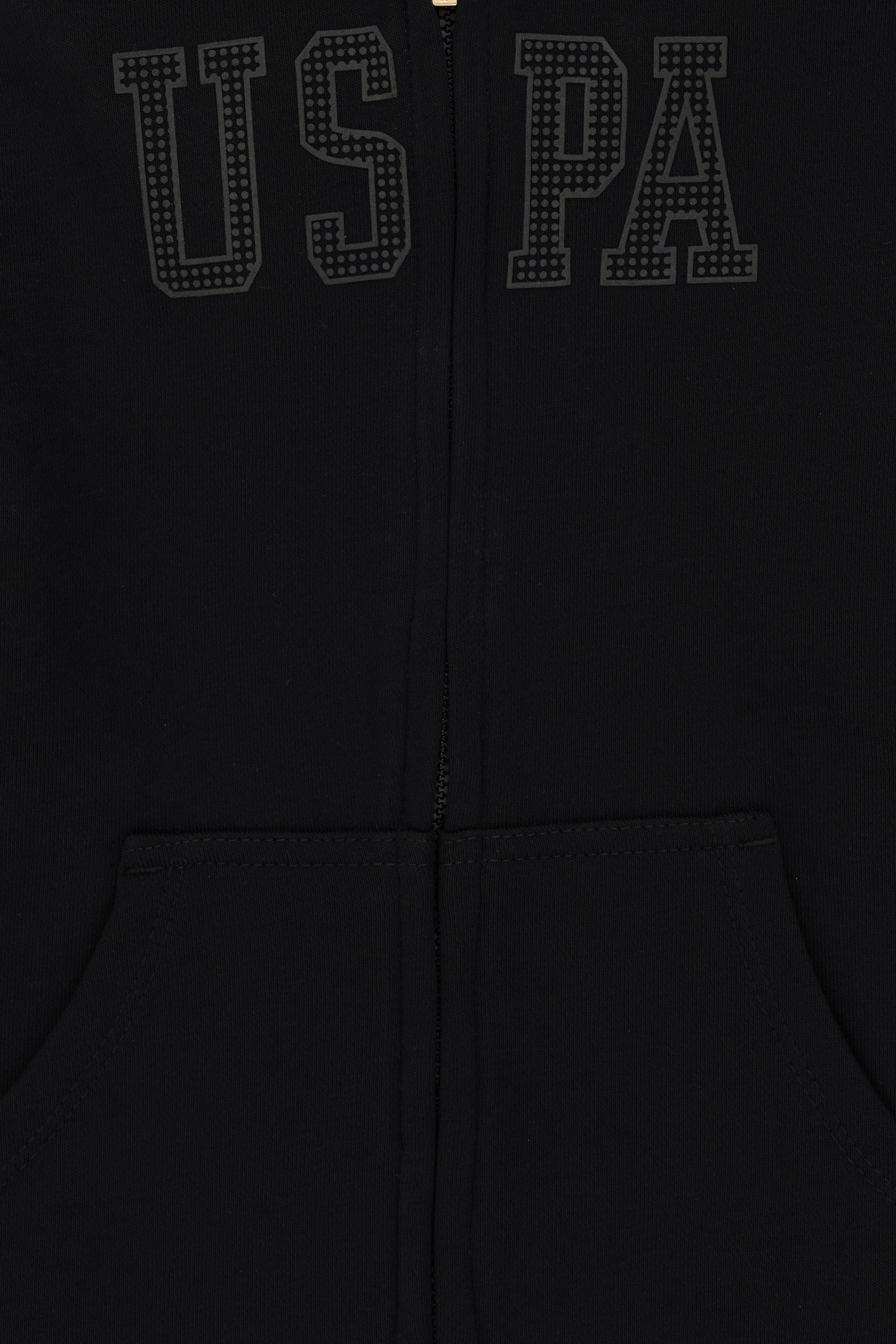 Kız Çocuk Siyah Kapüşonlu Basic Sweatshirt