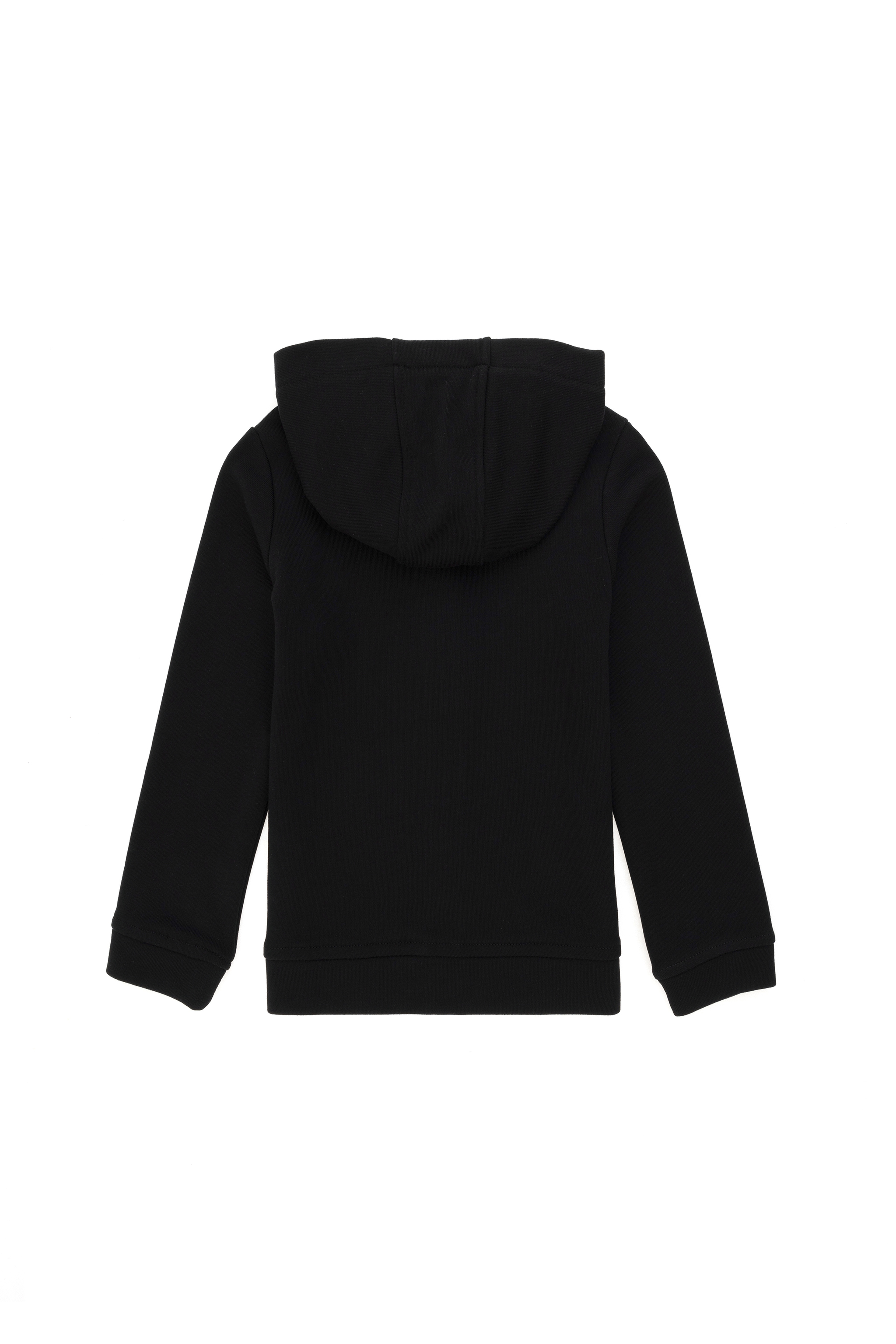 Kız Çocuk Siyah Kapüşonlu Basic Sweatshirt - Image 2