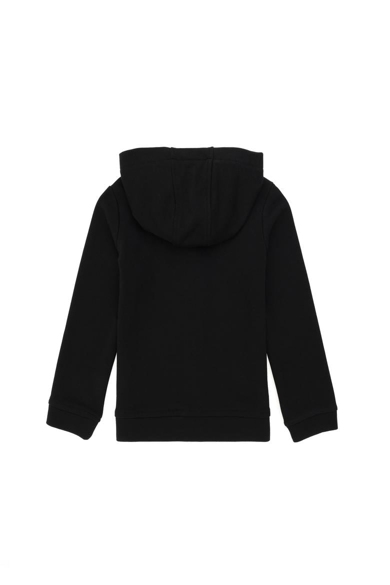 Kız Çocuk Siyah Kapüşonlu Basic Sweatshirt - 50292507049