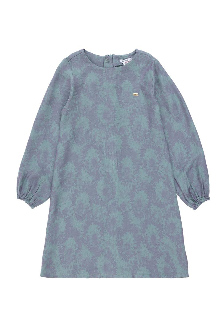 Kız Çocuk Mint Dokuma Elbise