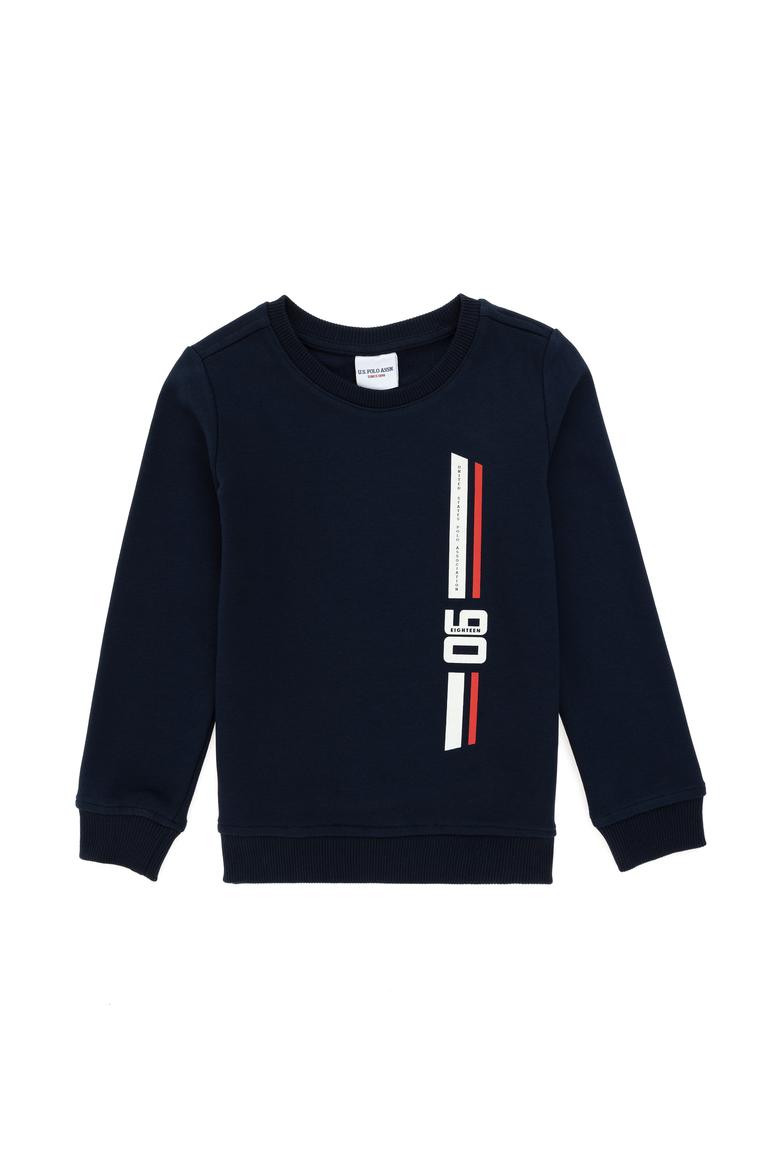 Erkek Çocuk Lacivert Bisiklet Yaka Sweatshirt - 50293546014