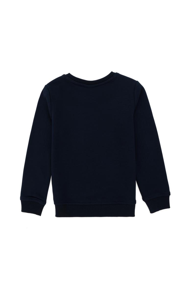 Erkek Çocuk Lacivert Bisiklet Yaka Sweatshirt - 50293546014