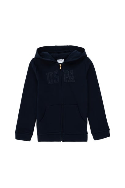 Kız Çocuk Lacivert Kapüşonlu Basic Sweatshirt