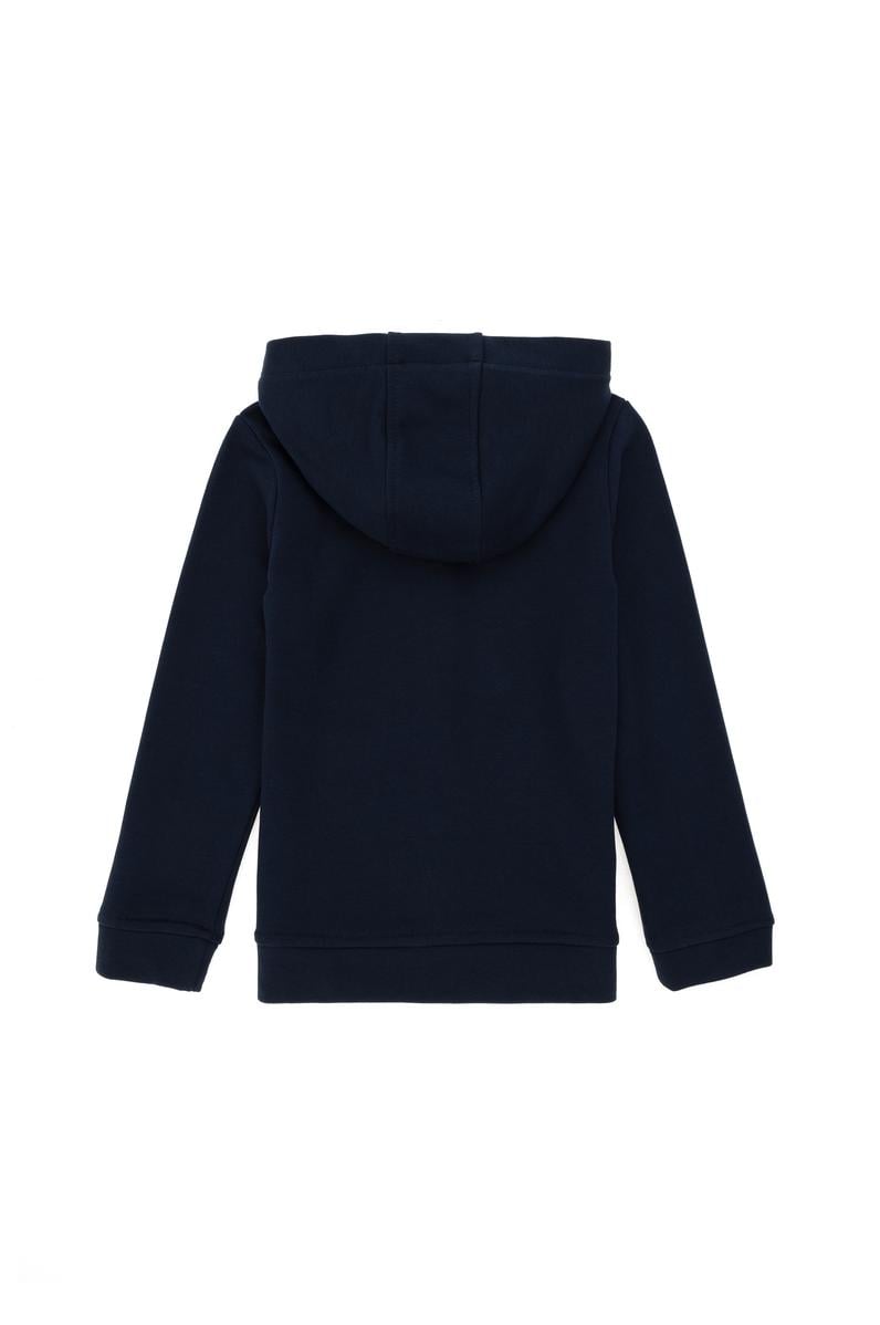 Kız Çocuk Lacivert Kapüşonlu Basic Sweatshirt