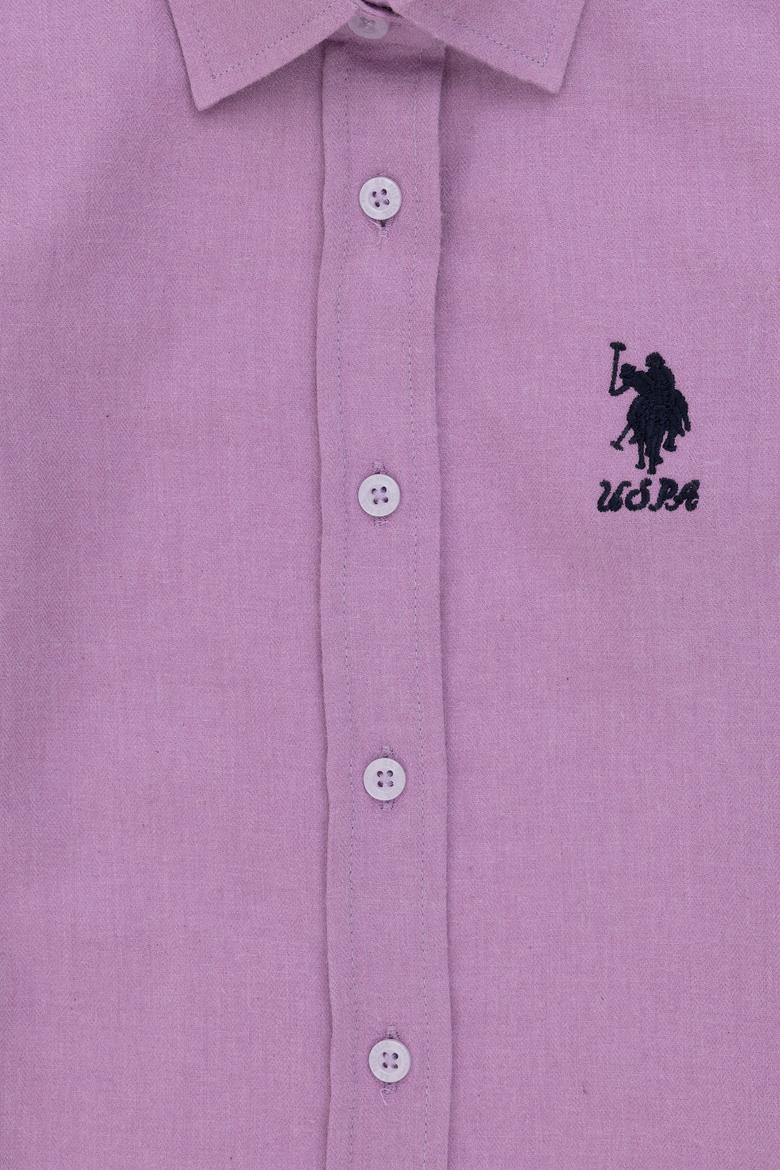 Kız Çocuk Lila Uzun Kollu Gömlek - 50297426016