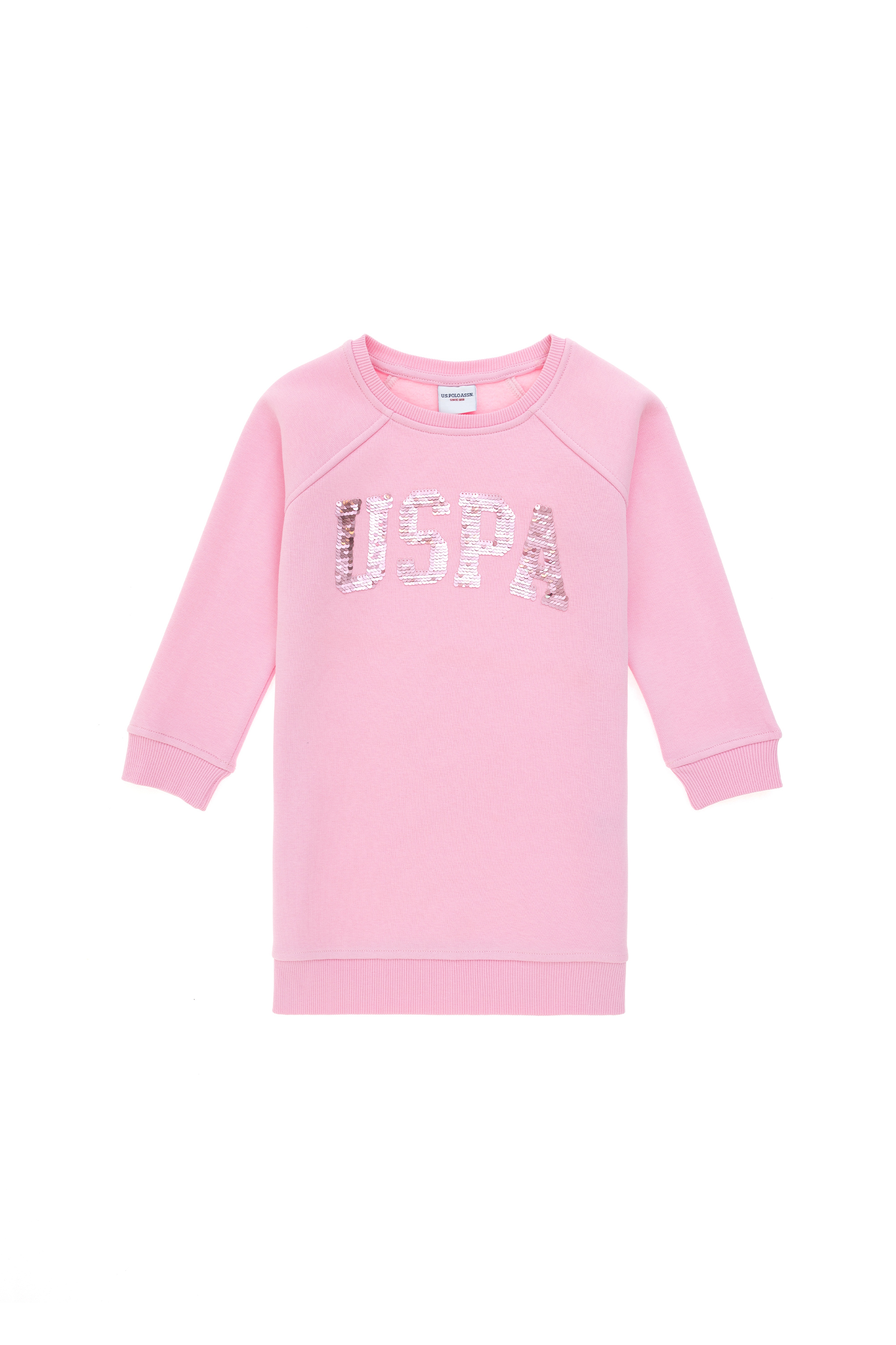 Kız Çocuk Pembe Örme Elbise - Image 1