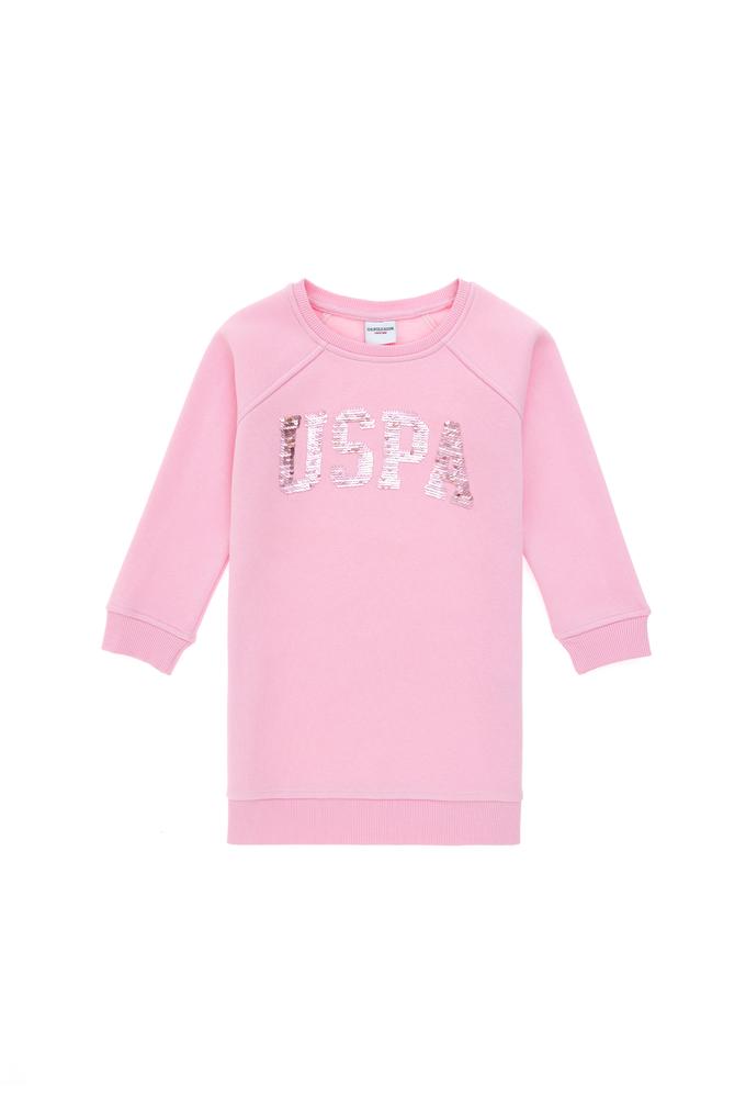 Kız Çocuk Pembe Örme Elbise