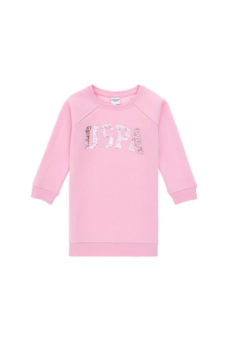 Kız Çocuk Pembe Örme Elbise