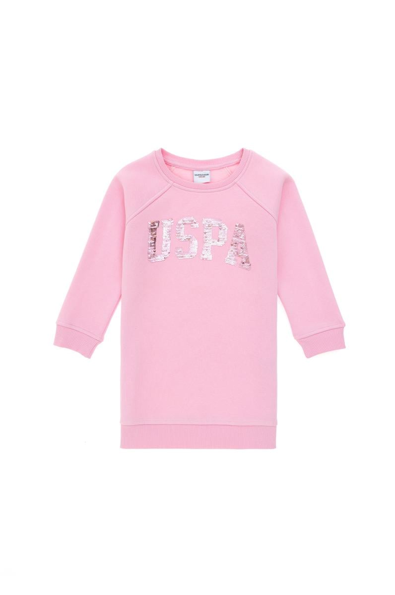 Kız Çocuk Pembe Örme Elbise