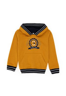 Erkek Çocuk Hardal Kapüşonlu Sweatshirt - 50290759046