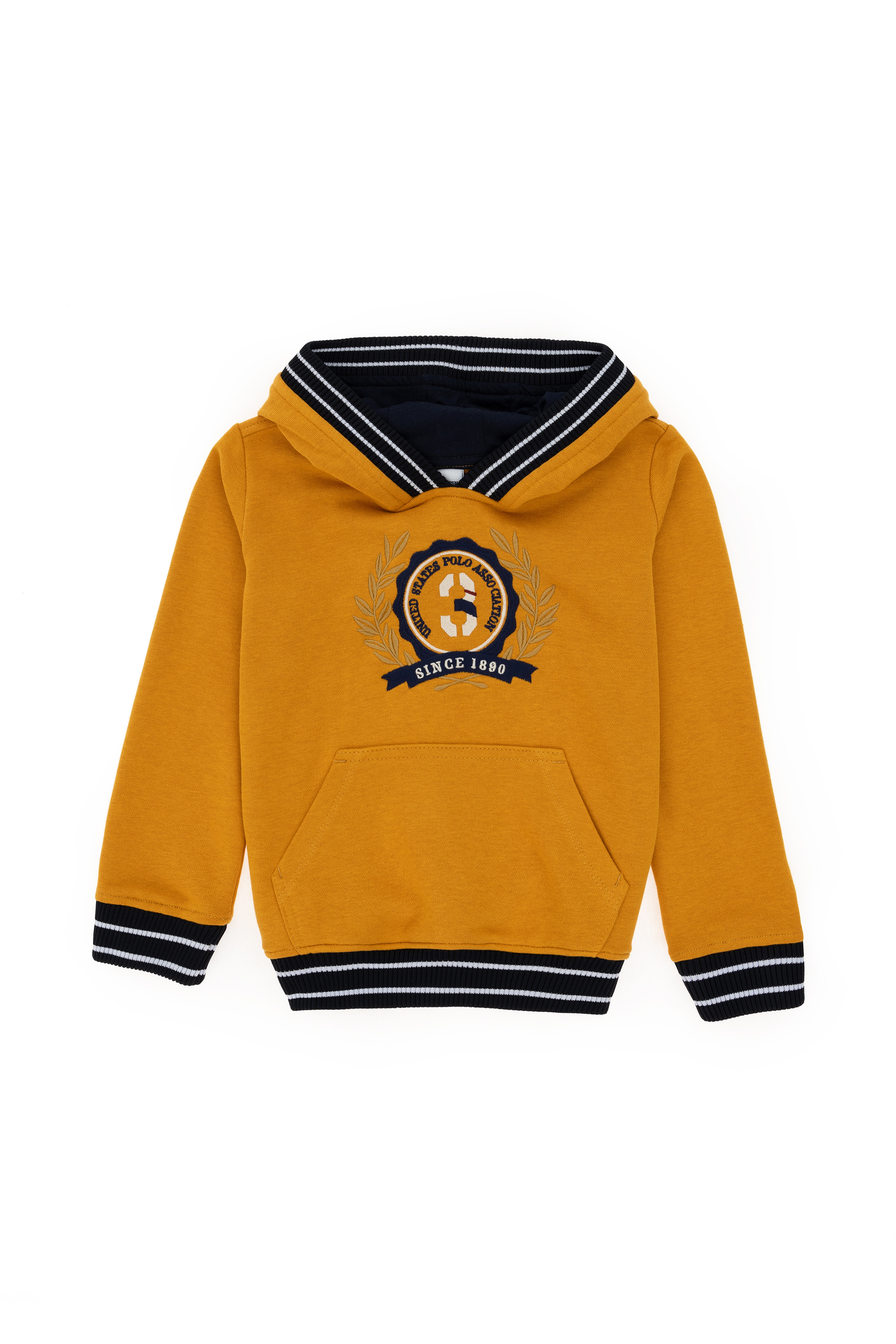 Erkek Çocuk Hardal Kapüşonlu Sweatshirt - Image 1