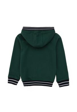 Erkek Çocuk Koyu Yeşil Kapüşonlu Sweatshirt - 50290759040