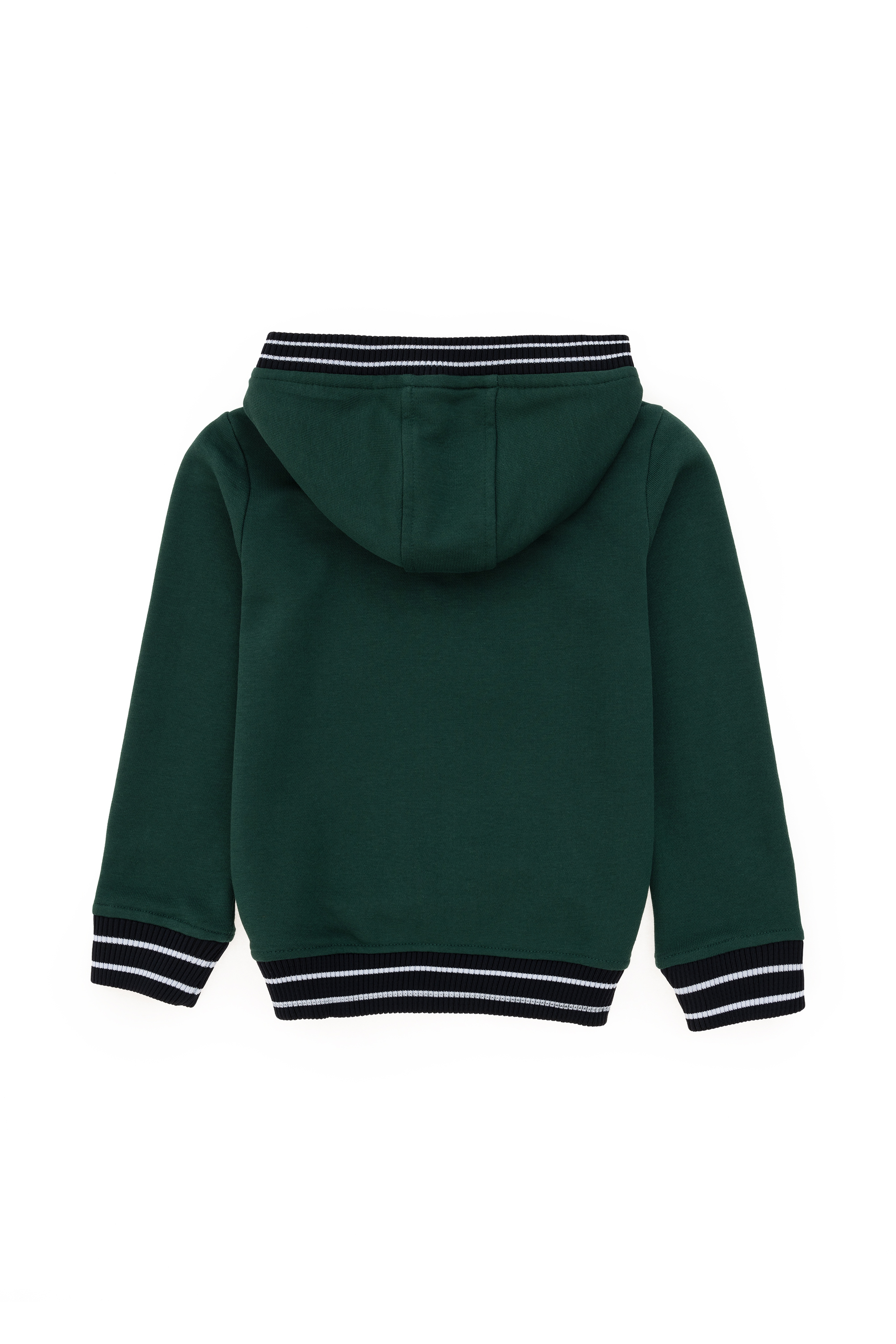 Erkek Çocuk Koyu Yeşil Kapüşonlu Sweatshirt - Image 2